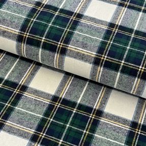 Pamučna tkanina YARN DYED CHECK BRUSHED Daniel ecru navy