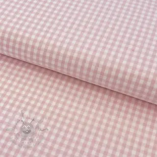 Pamučna tkanina YARN DYED CHECK BRUSHED light rose