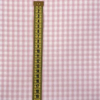 Pamučna tkanina YARN DYED CHECK BRUSHED light rose