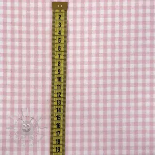 Pamučna tkanina YARN DYED CHECK BRUSHED light rose