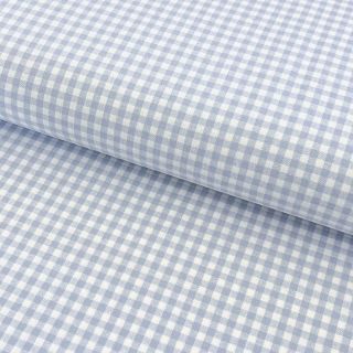 Pamučna tkanina YARN DYED CHECK BRUSHED light blue