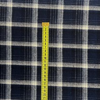 Viskoza Scottish Check YARN DYED BRUSHED navy