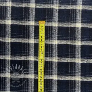 Viskoza Scottish Check YARN DYED BRUSHED navy