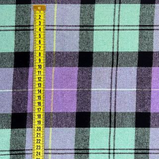 Viskoza Scottish Check YARN DYED BRUSHED purple