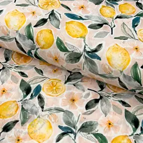 Tetra Tkanina/Muslin Fresh lemons digital print