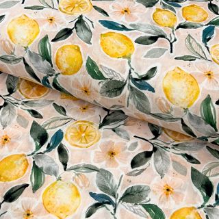 Tetra Tkanina/Muslin Fresh lemons digital print