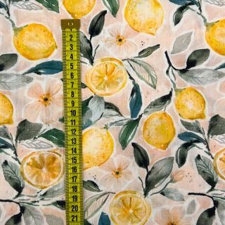 Tetra Tkanina/Muslin Fresh lemons digital print