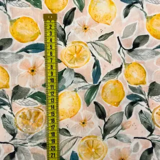 Tetra Tkanina/Muslin Fresh lemons digital print