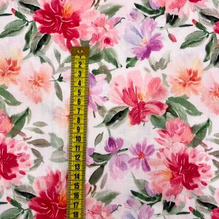 Dvostruka gaza/muslin Sunny flowers digital print