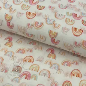 Tetra Tkanina/Muslin Magic rainbows digital print