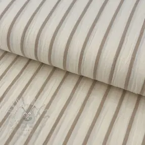 Tetra Tkanina/Muslin YARN DYED Thin strip beige