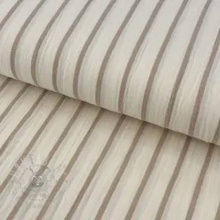 Tetra Tkanina/Muslin YARN DYED Thin strip beige