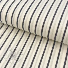 Tetra Tkanina/Muslin YARN DYED Thin strip navy