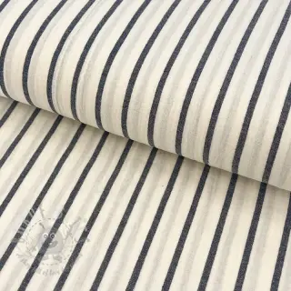 Tetra Tkanina/Muslin YARN DYED Thin strip navy
