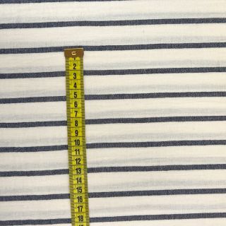 Dvostruka gaza/muslin YARN DYED Thin strip navy