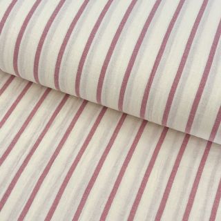 Dvostruka gaza/muslin YARN DYED Thin strip mauve