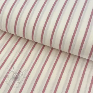 Tetra Tkanina/Muslin YARN DYED Thin strip mauve