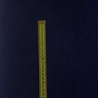 Tetra Tkanina/Muslin EMBROIDERY Flowers navy