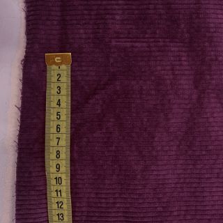 Rebrasti pliš 6W WASHED STRETCH aubergine