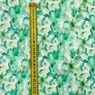 Pamuk EMBROIDERY Viola green digital print
