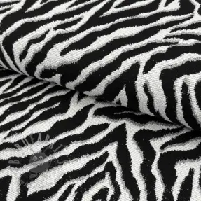 Dekorativna tkanina jacquard Tanzanie noir blanc