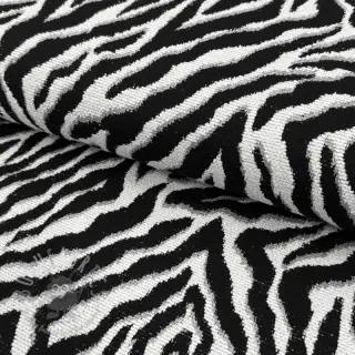 Dekorativna tkanina jacquard Tanzanie noir blanc