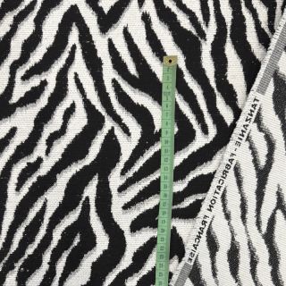 Dekorativna tkanina jacquard Tanzanie noir blanc