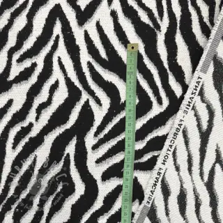 Dekorativna tkanina jacquard Tanzanie noir blanc