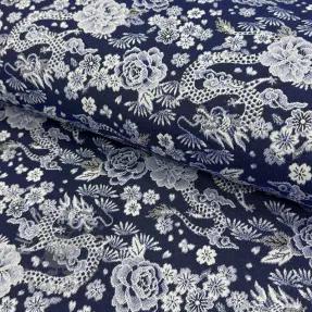 Dekorativna tkanina jacquard Draco indigo