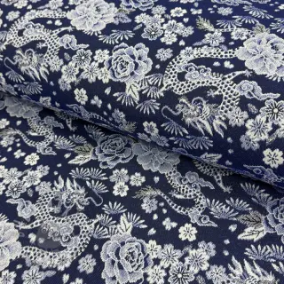 Dekorativna tkanina jacquard Draco indigo