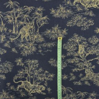 Bavlnená látka Acajou indigo PERCALE