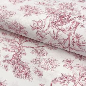 Bavlnená látka Acajou rouge PERCALE