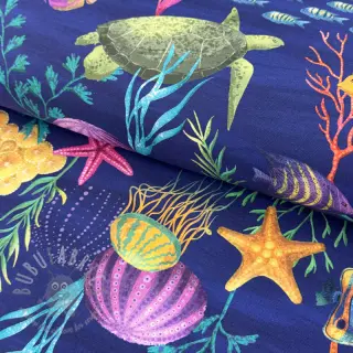 Dekorativna tkanina premium Underwater sea life digital print