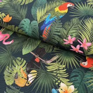 Dekorativna tkanina premium Tropical jungle bird digital print