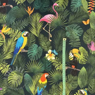 Dekorativna tkanina premium Tropical jungle bird digital print