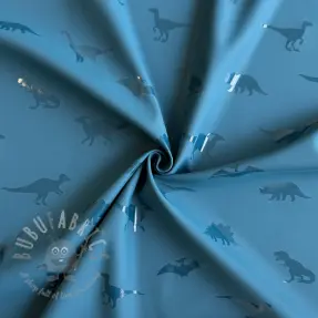 Tkanina za kabanice Dinosaurs blue