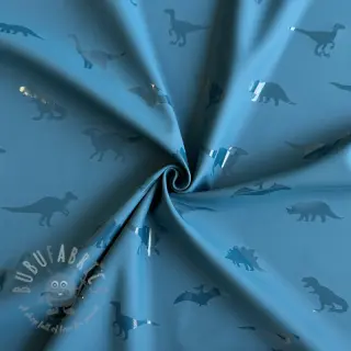 Tkanina za kabanice Dinosaurs blue