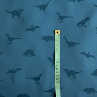 Tkanina za kabanice Dinosaurs blue