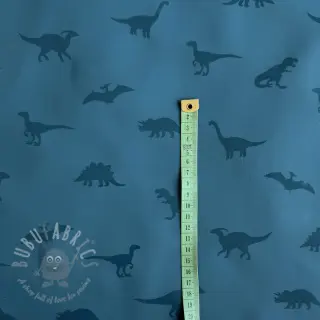 Tkanina za kabanice Dinosaurs blue