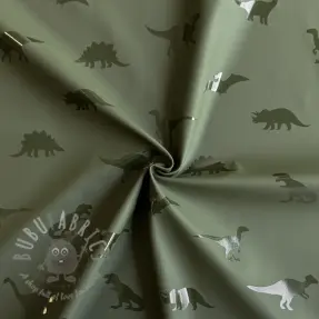 Tkanina za kabanice Dinosaurs dark green