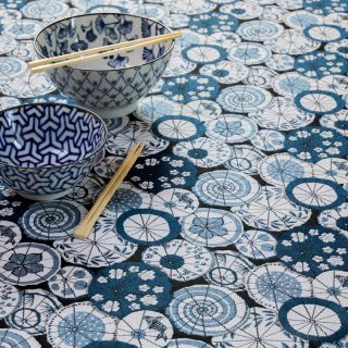 Dekorativna tkanina jacquard Kusmi bleu