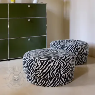 Dekorativna tkanina jacquard Tanzanie noir blanc