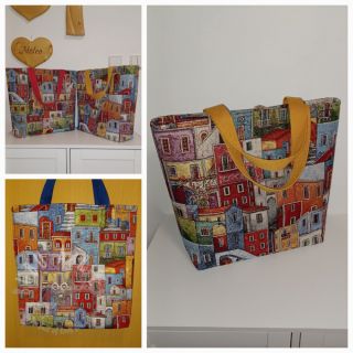 Dekorativna tkanina GOBELIN PREMIUM Happy colourful village