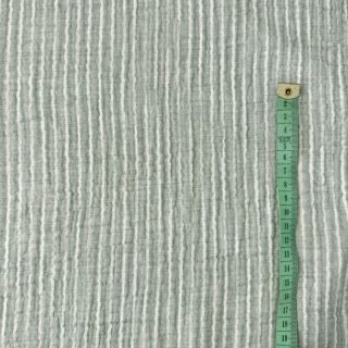 Tetra Tkanina/Muslin YARN DYED Stripes old green