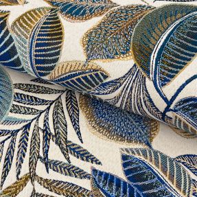 Dekorativna tkanina jacquard Cacao allover bleu
