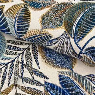 Dekorativna tkanina jacquard Cacao allover bleu