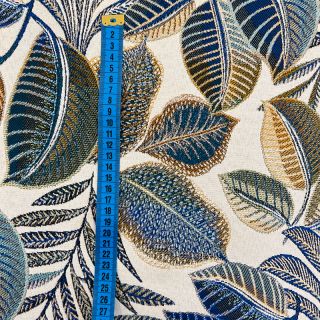 Dekorativna tkanina jacquard Cacao allover bleu