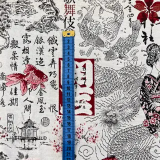 Dekorativna tkanina jacquard Akita blanc