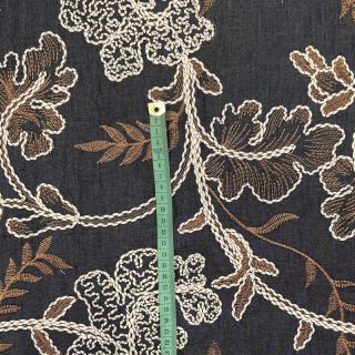 Pamuk JEANS Embroidery leaves black
