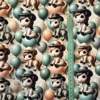 Triko Happy horse design B digital print